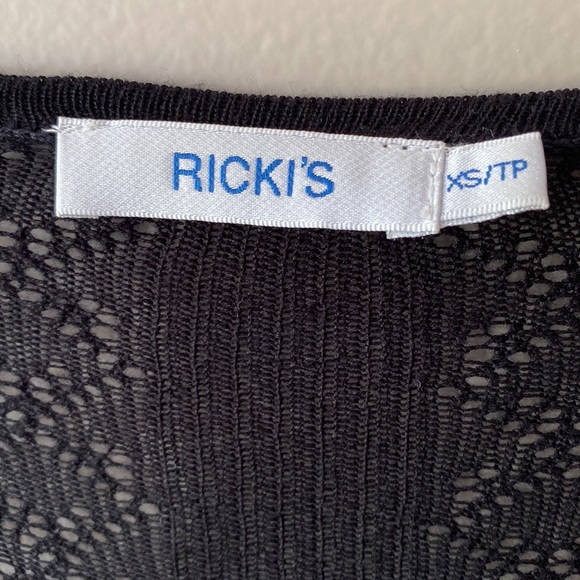 Ricki’s Pointelle Drape Front Cardigan - Picture 4 of 9